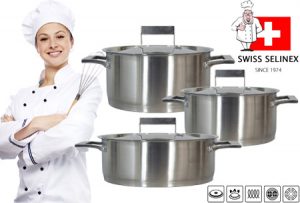 selinex pannenset 6 delig rvs aanbieding