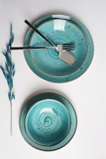 Tulu yesil servies set