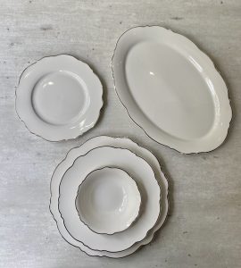 Zilver wit Dinnerset 6 persoons