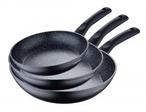 Cheffinger 3 delig braadpan set zwart