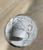 Koffie mok marmer wit zilver - Afbeelding 2