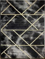 Vloerkleed Marmer Tapijt zwart goud | 200*280