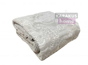 Bedsprei deken 220x240 licht grijs