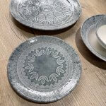 Servies set grijs wit 24 delig - 6 persoons - Afbeelding 2