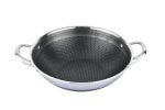 Roestvrij staal wok pan anti kras 32 cm - Afbeelding 2