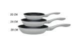 3 delig braadpan set grijs - Afbeelding 2