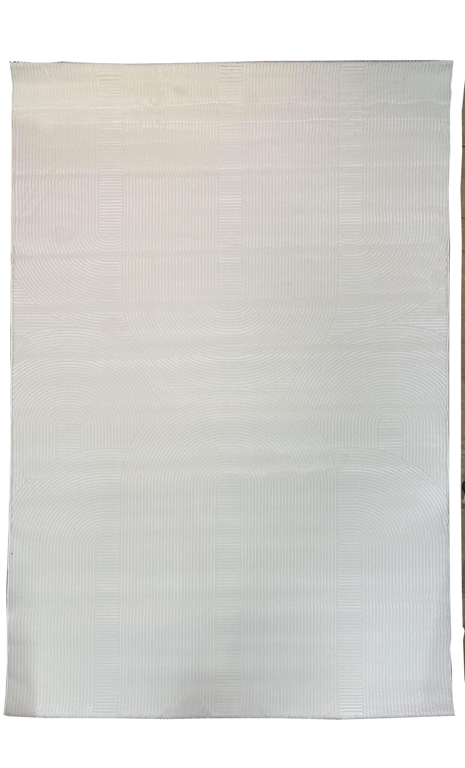 Curvey cirkelvormige patroon Creme