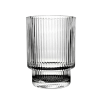 Geribbelde drink glazen 180ml - set van 6 - stapelbaar
