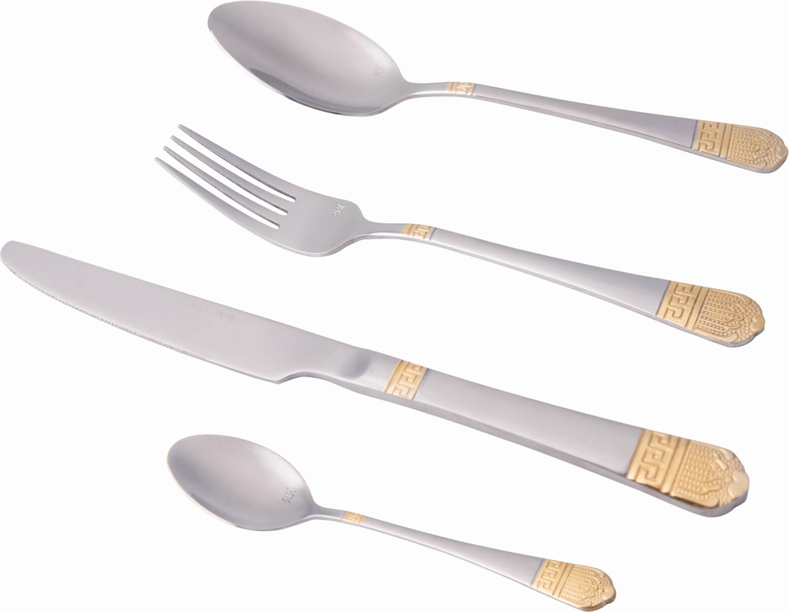 Bestekset 72 delig 12 persoons Zilver - goud