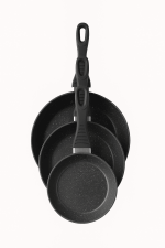 Hoogwaardige 3-delige koekenpannenset – 20 cm, 24 cm & 28 cm