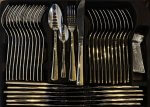 Bestek set zilver goud 12 persoons