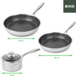 🍳 BIKO Pannenset Inductie 10-delig RVS: De Honingraat Revolutie in Uw Keuken - Afbeelding 2