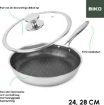 🍳 BIKO Pannenset Inductie 10-delig RVS: De Honingraat Revolutie in Uw Keuken - Afbeelding 5